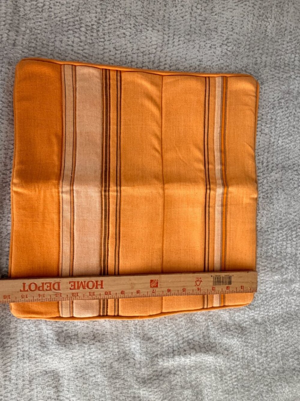 Nepalese Handwoven Gold Quilted Pillow Cover 16" X16" - Picture 5 of 7